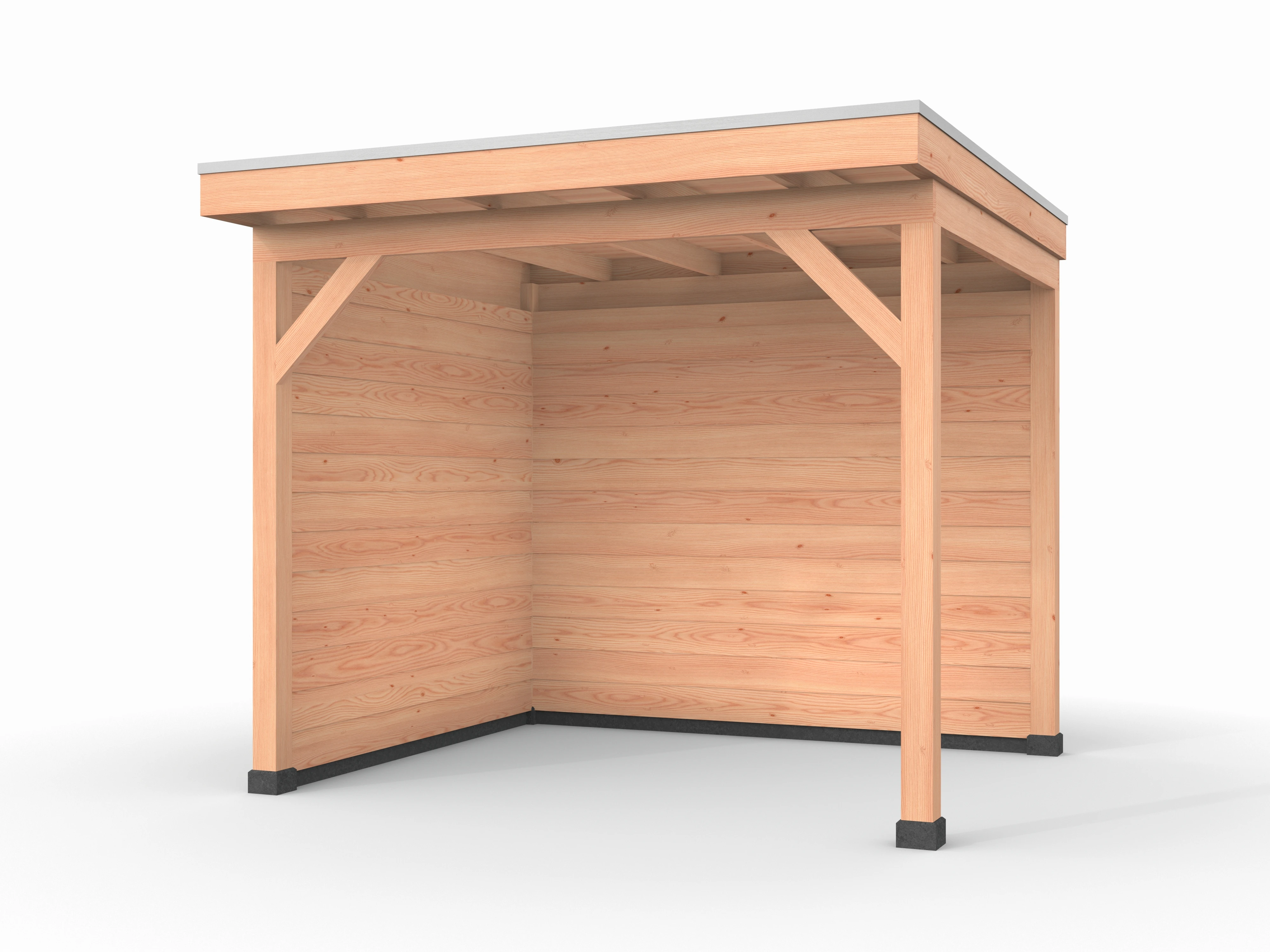 Douglas overkapping, 300 x 250, met achterwand en zijwand, Westwood Comfort - Afbeelding 1